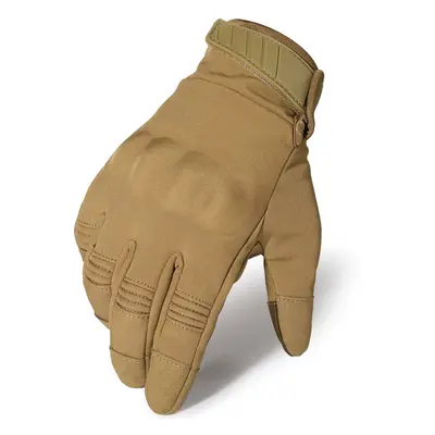 (a-Brown M) Waterproof Tactical Touch Screen Gloves Cycling Hiking Mittens Skiing Bicycle Fishin