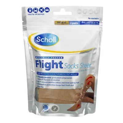 Scholl Flight Socks Sheer Size X3 - Graduated Compression Pairs - scholl flight socks size sheer