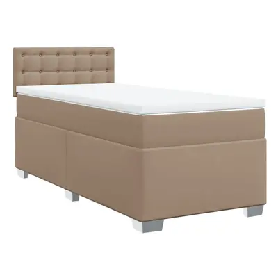 (cappuccino, x cm) vidaXL Box Spring Bed with Mattress Bedroom Bed Frame Bed Base Faux Leather