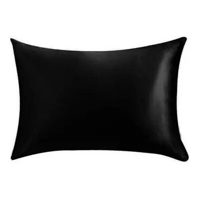 (black) Nature Mulberry Silk Pillowcase Zipper Pillowcases Pillow Case For Healthy Standard