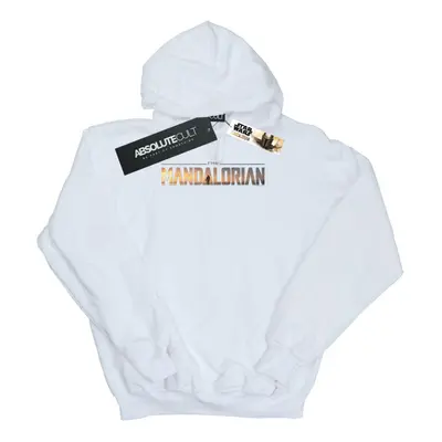 (XL, White) Star Wars Mens The Mandalorian Series Logo Hoodie