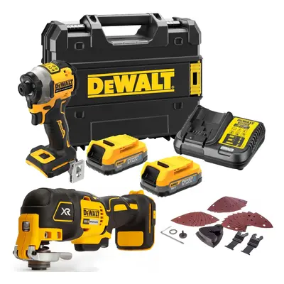 Dewalt DCF850E2T 18v XR Brushless Powerstack Impact Driver + DCS355N Multi Tool