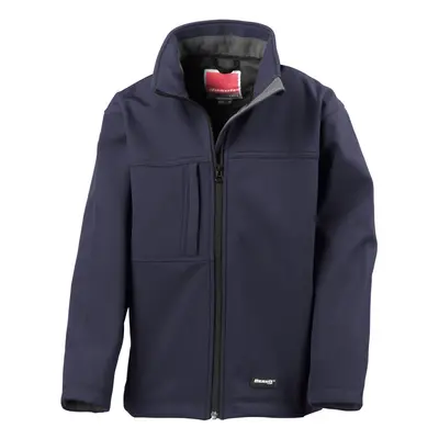 (2XL, Navy) Result Childrens Unisex Waterproof Classic Softshell Layer Jacket