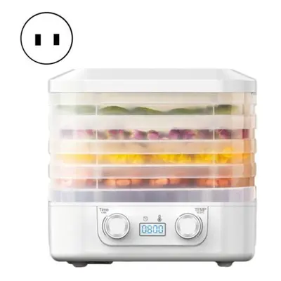 (white, US Plug Five Layers) Temperature Control Food Dehydrator Machine With Adjustable Timer B