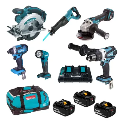 Makita DLX6117TX1 18V X 5.0AH LI-ION LXT Cordless 6-Piece Kit