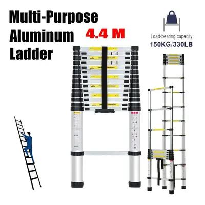 4.4M Portable Heavy Duty Aluminium Telescopic Ladder Extendable