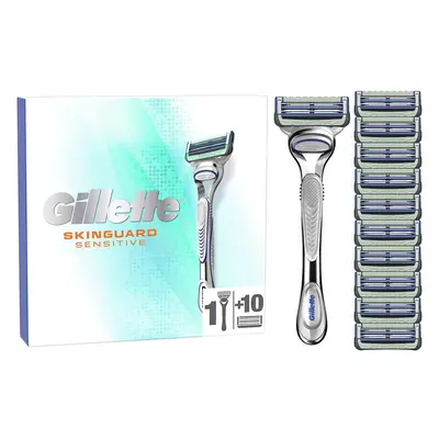 Gillette SkinGuard Sensitive Men's Razor with Precision Trimmer + Refill Blades