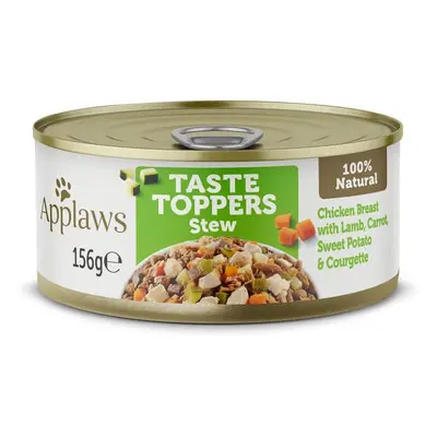 Applaws 100% Natural Wet Dog Food Tins, Grain Free Lamb with Vegetables Stew, 156g (Pack of 12)