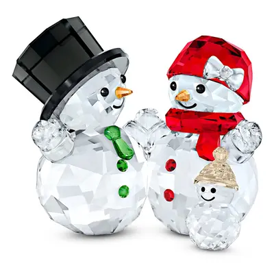 Swarovski Joyful Christmas Snowman Family Crystal Figurine