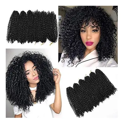 6 Bundles Marlybob Crochet Hair Inch Short Passion Twist Crochet Braids Ombre Kinky Curly Jerry 