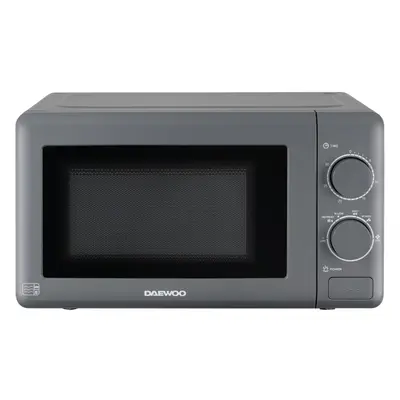 Daewoo 20L Manual Microwave with Power Settings Minute Timer Defrost Function Cool Grey Housing 