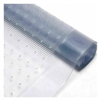 (Clear Vinyl PVC Plastic Non Slip 100% Carpet Protector Runner Floor Mat Roll) PVC Plastic Clear