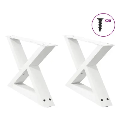 (white, x (30-31.3) cm) vidaXL Coffee Table Legs pcs Black 60x(30-31.3) cm Steel