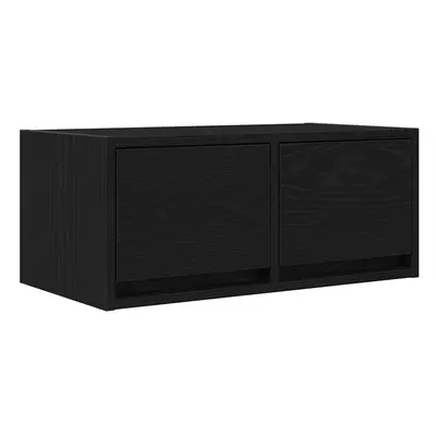 vidaXL TV Cabinet Black Oak 60x31x25.5 cm Engineered Wood TV bench