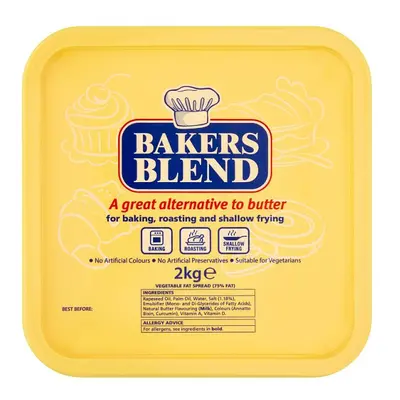 Bakers Blend Vegetable Fat Spread 2kg (Case of 6)