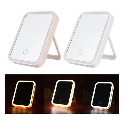 Make-up Mirror Rechargeable Light-filled Desktop Folding Portable Mirror LED Make-up Mirror with