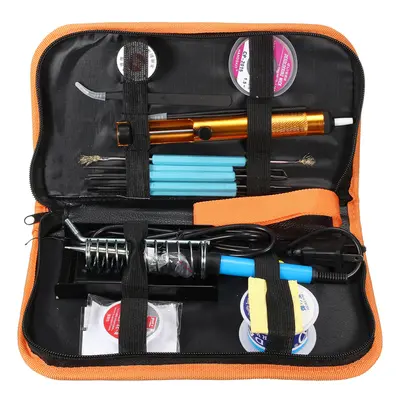 60W Adjustable Temperature Welding Solder Soldering Iron Tool Kit 110V/220V