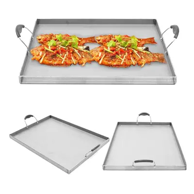 Stainless Steel Griddle Flat Top Cooking BBQ Grill Heat Distribution Stoves