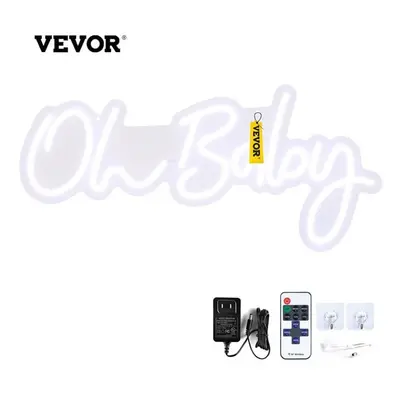 Vevor SYBZNBSMC235X6Z9GV1 23.5 x in. Oh Baby Neon Sign with Remote Control & Dimmable Switch, Wa