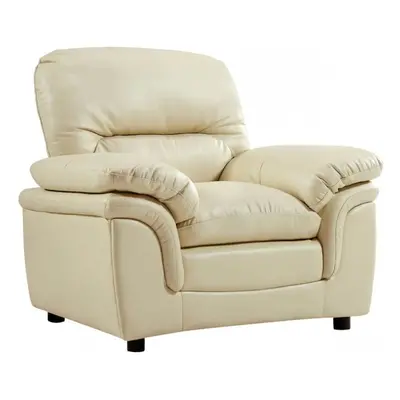 Verona Cream Leather Armchair