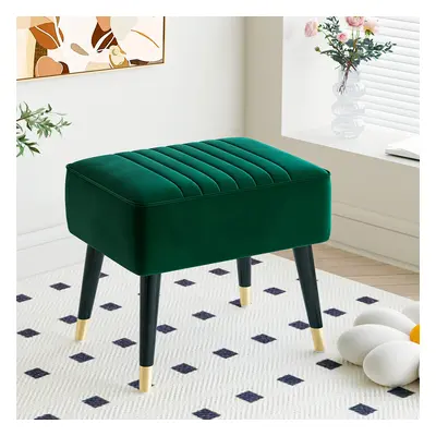 (Green) Flannel wooden footstool for comfortable feet