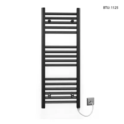 (300 x 1700mm) Black Electric Bathroom Towel Rail Radiator