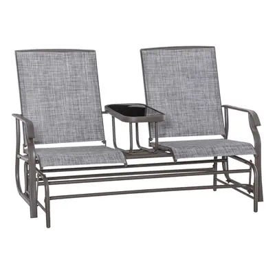 Outsunny Seater Rocker Double Rocking Chair Lounger Outdoor Garden Furniture