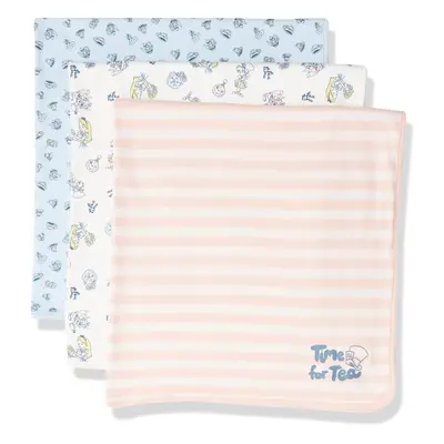 Disney | Marvel | Star Wars | Princess Girls' Swaddle Blankets, Pack of 3, 3-pack Alice Tea Part