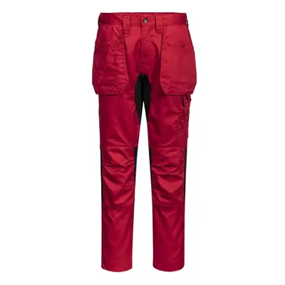 (28R, Deep Red) Portwest Mens WX2 Stretch Holster Pocket Trousers