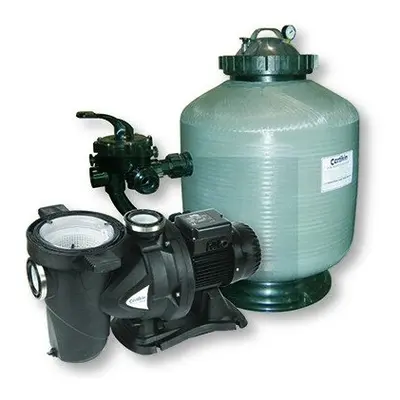 Certikin 20â Top Mount Filter, Valve, Sand & 0.5Hp Euroswim 1Ph Pump (10MÂ³/Hr @ M Head) (ZZFV