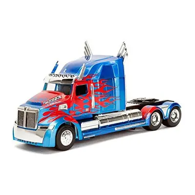 Jada Toys Metals Transformers Optimus Prime 1:24 Diecast Vehicle Blue and Red