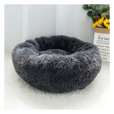 (as the picture, Diameter 80cm) Plush Cat Bed Room Soft Round Cat Bed Winter Pet Dog Pad Dog Cat