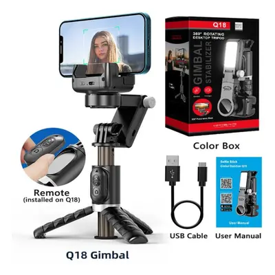 Axnen Q18 Desktop Following The Shooting Mode Gimbal Stabilizer Selfie Stick Tripod With Fill Li