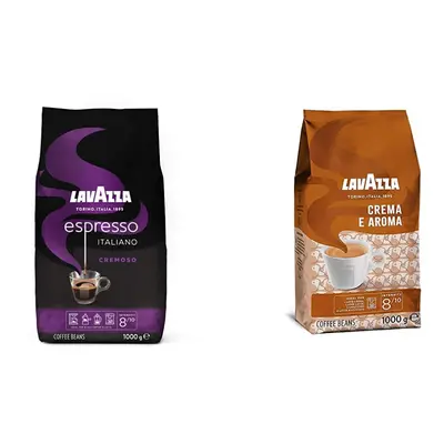 Lavazza Espresso Cremoso, 100% Arabica Medium Roast Coffee Beans, kg Pack & Crema e Aroma, Arabi