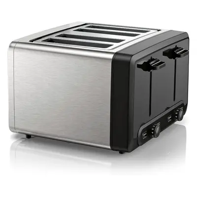 4 Slot Stainless Steel Toaster with Variable Controls - Stainless Steel