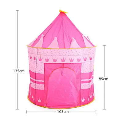 (pink) Princess Castle Children Tent Folding Ball Pool Beach Tents Indoor Outdoor Playhouse Play