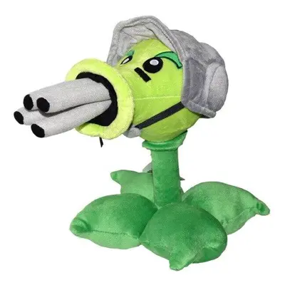 (White) Plants vs Zombies Plush Toy, Gatling Peashooter Sunflower Squash Soft Stuffed Doll