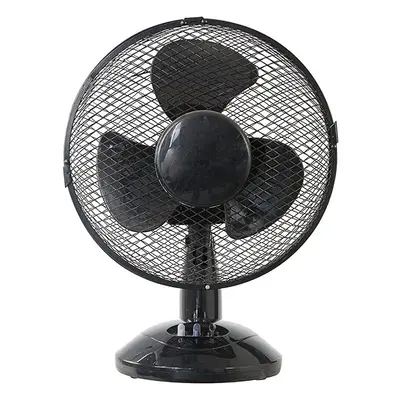 Pro-Elec 9" Desk Fan Black, Two Speeds Oscillating Table top - Cool air