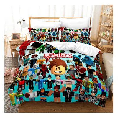 (Style 03, Double) ROBLOX Bedding Single Double Duvet Cover Set