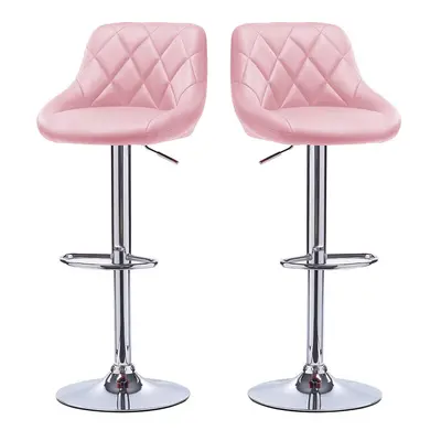 (Pink) X PU Leather Swivel Gas Lift Bar Stools Kitchen,Breakfast, Pub Black, Grey UK