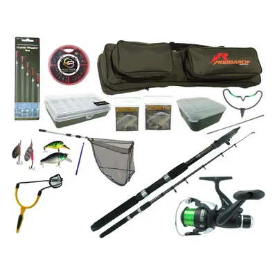 Hunter Pro/Roddarch Travel Fishing Kit inc. 10' Rod, Reel, Net, Tackle, Bait Box, Holdall, Hooks