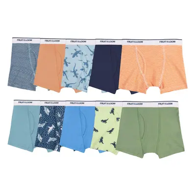 Fruit of the Loom Boys' and Toddler Boxer Briefs Tag Free & Breathable Underwear Assorted Color 