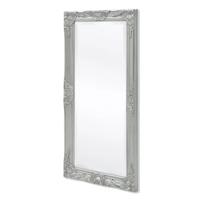 vidaXL Silver Baroque-Style Hanging Wall Mirror x 50cm