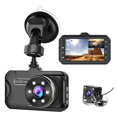 CHORTAU Dash Cam For Cars Front and Rear Full HD 1080P, Dual Dash Cam 170Â° Wide Angle 3.0 inch,