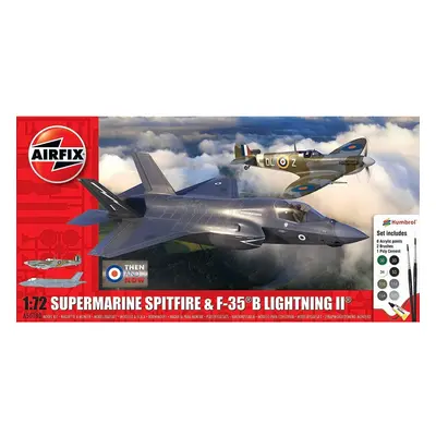 Airfix 'Then And Now' Spitfire Mk.Vc & F-35B Lightning II 1:72 Model Kit