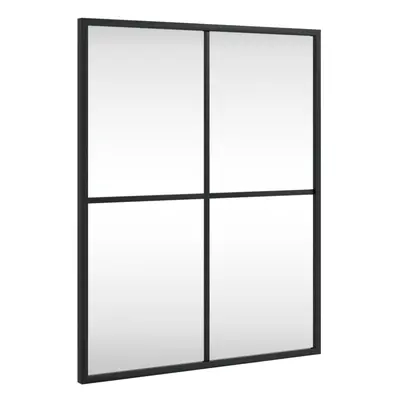 (40 x cm) vidaXL Wall Mirror Hallway Makeup Mirror Hanging Mirror Black Rectangle Iron