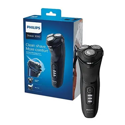 Philips New Series Wet or Dry Men's Electric Shaver with A 5D Pivot & Powercut Blades, Shiny Bla