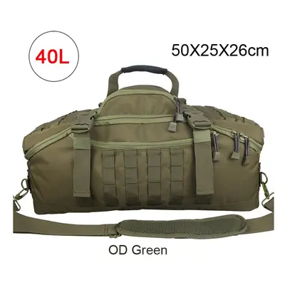 (40L OD Green) Men Army Sport Gym Bag Military Tactical Waterproof Backpack Molle Camping Backpa