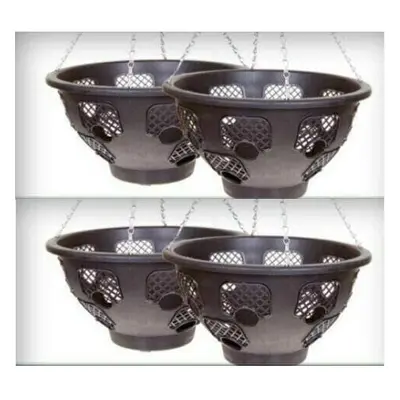 (set of 4) Easy Fill Hanging Basket Inch hanging planters