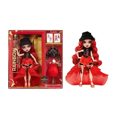 Rainbow High Fantastic Fashion Doll - RUBY ANDERSON - Red 11â Fashion Doll and Playset with Ou